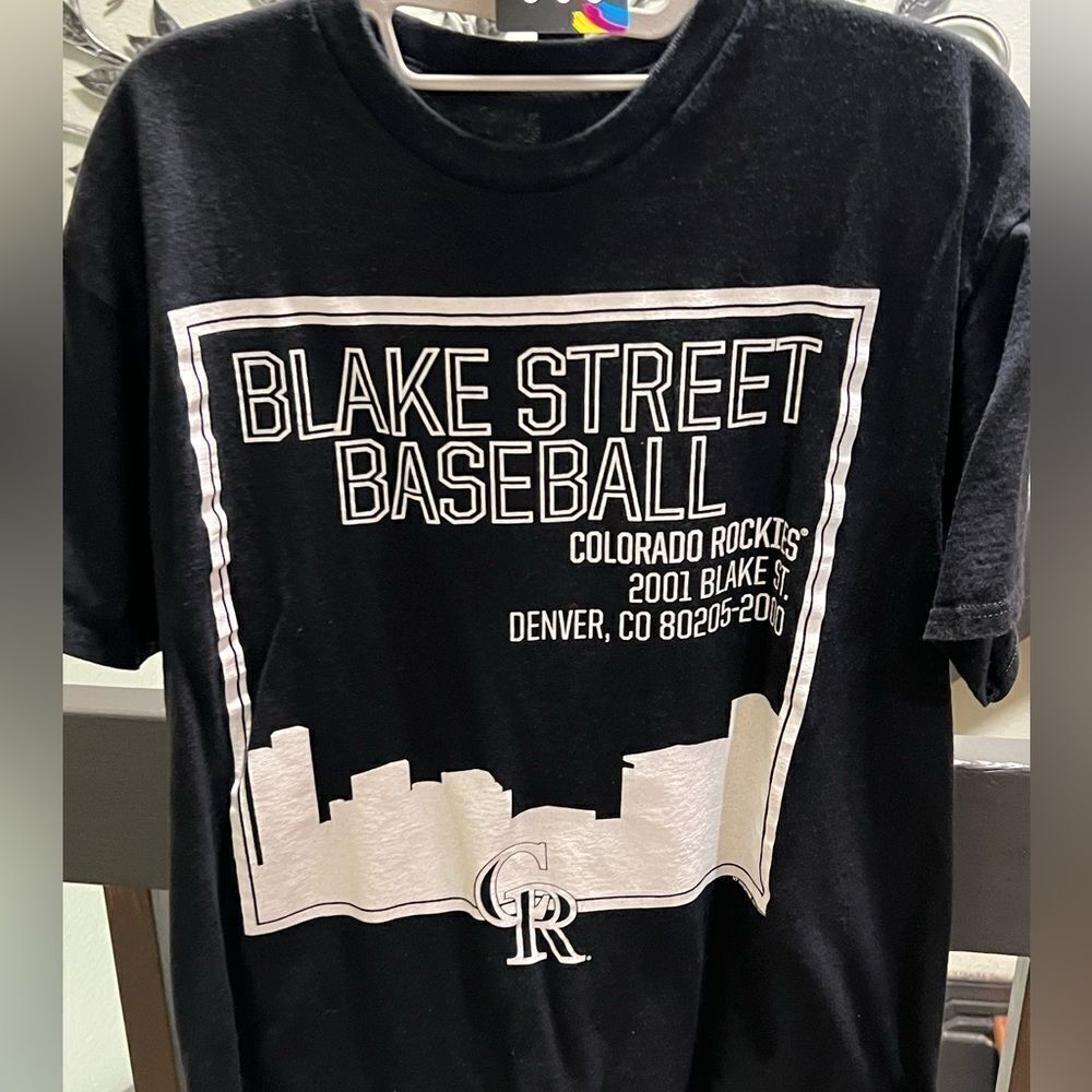 Rockies Blake Street Baseball Black T-Shirt Men’s Large #368